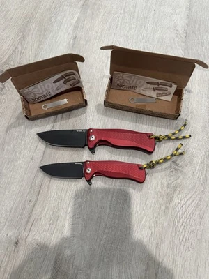 LionSteel Knives Frame Lock SR11A RB & SR22A RB Sleipner Steel, Aluminum Handles - Image 1 of 4