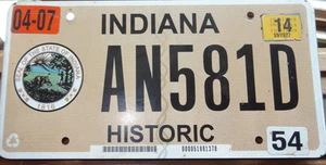 LICENSE PLATE   INDIANA HISTORIC   2010 - Picture 1 of 1