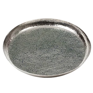 Serviertablett Silber rund 46 cm rund Servierplatte DekoSchale Deko Kerzenteller - Bild 1 von 5