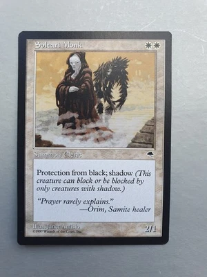 Soltari Monk, MTG Tempest (1997) Uncommon White Creature VNM  - Image 1 of 2