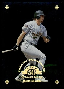 1998 Leaf Fractal Foundations Jason Giambi 0263/3999 Oakland Athletics #4 - Picture 1 of 2