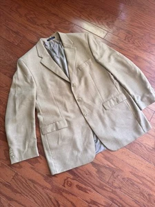 TRAJE ABRIGO CHAQUETA BLAZER VINTAGE CHAPS RALPH LAUREN para hombre talla 46S lana tostada - Imagen 1 de 13
