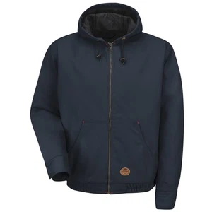 Red Kap Blended Duck Zip-Front Hooded Jacket - Picture 1 of 5