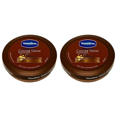 PACK 2 Vaselina Cuidado Intensivo Cacao Brillo Manteca de Cacao Crema Corporal 2.53 OZ 75 ml Foto 1 de 3