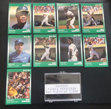 1991 Stars Home Run-Rickey Henderson-Limited Edition 1214/1500- Set of 9-NM