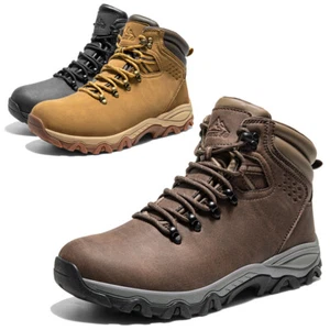 Men Hiking Boots Snow Boots Waterproof Outdoor Non-Slip Winter Warm Ankle Boots - Picture 1 of 15