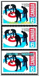 3x CANADA 1969 CANADIAN CURLING MINT FV FACE 18 CENT COIL VAR.. MNH STAMP LOT - Bild 1 von 4