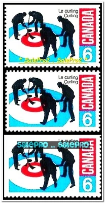 3x CANADA 1969 CANADIAN CURLING MINT FV FACE 18 CENT COIL VAR.. MNH STAMP LOT - Image 1 of 4