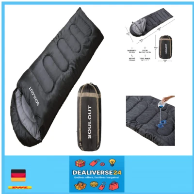 Schlafsack Camping Reisen Outdoor Leichtgewicht Kompakt Atmungsaktiv Warm - Bild 1 von 4