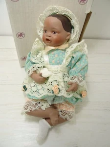 ASHTON DRAKE Porcelain African American Baby Doll  - Picture 1 of 10