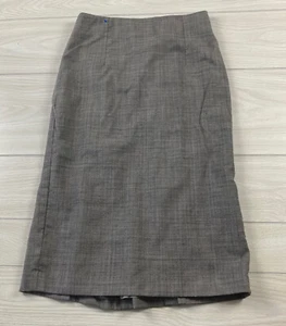 Banana Republic Skirt 4 (27) Neutral Brown Slit Straight Lined Wool Blend Career - Picture 1 of 13