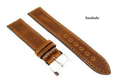 Cordovan Shell Uhrenarmband 18, 20mm Whisky-braun Made in Germany /  45 - Bild 1 von 4