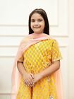 Sunflower Yellow Ethnic Kids Suit Floral Diwali Designer Wear Indian Style Dress