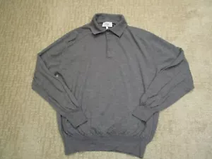 Brioni Sweater Men 54 Gray Long Sleeve Wool Neiman Marcus Italy Made Designer - Picture 1 of 8
