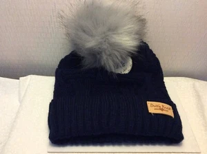 SOMBRERO DE PUNTO DE FELPA AZUL MARINO FORRADO DE PUNTO NUEVO CON ETIQUETAS - TALLA ÚNICA PARA TODOS - Imagen 1 de 4