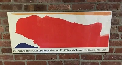  PÓSTER DE EXPOSICIÓN HELEN FRANKENTHALER 1974 IMPRESIÓN ABSTRACTA montado como nuevo Foto 1 de 4