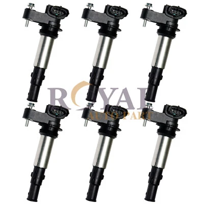 Set of 6 Ignition Coils for Cadillac CTS SRX STS GMC Acadia Reference UF375 Foto 1 de 4