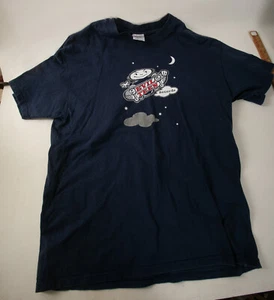 Evil Teen Records T Shirt XL (UB3/JSF6) Hanes Beefy T Navy Blue Skater - Picture 1 of 10