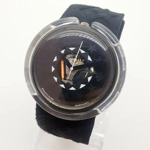 1994 Black Stars Skeleton Swiss Made Swatch Pop Watch for Men and Women Rare 90s - Picture 1 of 12