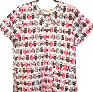 Tafford Scrub Top Gufo Stampa Novità Donna Taglia S Colorato - Foto 1 di 10