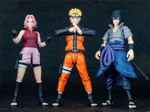 1/12 S.H. Figuarts Naruto Sasuke Sakura 3 Figuras EE. UU. CONJUNTO NUEVO Shippuden Kakashi - Imagen 1 de 8