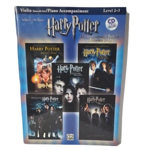 Selection from Harry Potter Movies 1-5 Violin Piano Book Level 2-3 w CD inside - Imagen 1 de 7