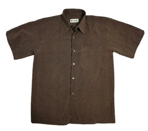Vintage Euro Chic 60er kurzärmliges Knopfleiste Shirt Herren Größe Medium - Bild 1 von 6