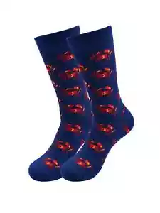 Cangrejos Unisex M/L Informal Crew Calcetines Reales Sic Premium Mariscos Moda Nuevos - Imagen 1 de 4