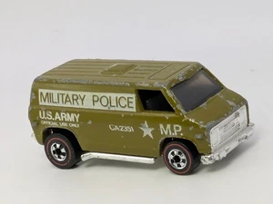 Vintage 1974 Hot Wheels Redline Green Super Van Khaki Kooler Military Police Van - Picture 1 of 6