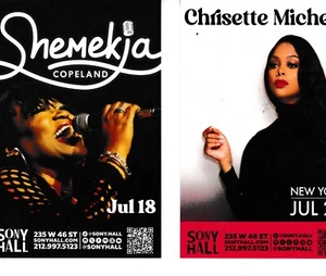 Chrisette Michele, Shemekia Copeland 2 sided ad postcard for 2025 NYC events - Picture 1 of 1