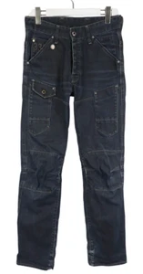G-STAR Jeans Herren W30/L33 blau Regular Fit beschichtet mehrere Taschen Button Fly - Bild 1 von 7