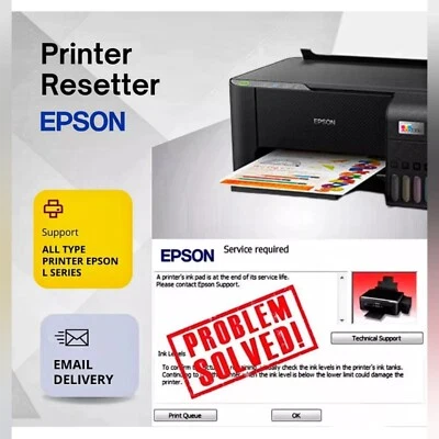 💯% WORKS EPSON L120 SERIES ADJUSTMENT PROGRAM RESETTER - Image 1 of 4
