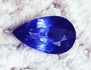 Natürlicher Tansanit 6,80 ct zertifiziert lose Edelstein Birnenform - Bild 1 von 4