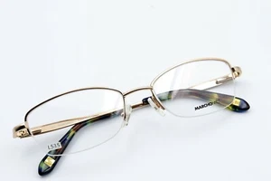 Marchon NYC WALDORF 710 Gold 51-17-135 Halbrandlose Rahmen Flex Scharniere L535 - Bild 1 von 12