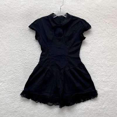 Lip Service 黑色蕾丝紧身胸衣哥特式洛丽塔购物中心哥特迷你连衣裙女式 S M — 第 1/4 张图片