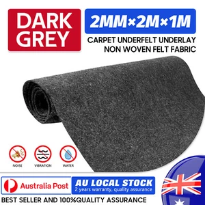 79"x39" 2mm Grey Felt Boat Marine Carpets Yacht Underfelt Non-Slip 2M Width - Picture 1 of 16
