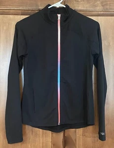 Girls Track Jacket w/Thumbholes Black Rainbow Zip DSG Dicks Sporting Size 14 - Picture 1 of 4