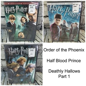Harry Potter DVD Lot Order of the Phoenix Half Blood Prince Deathly Hallows pt.1 - Picture 1 of 4