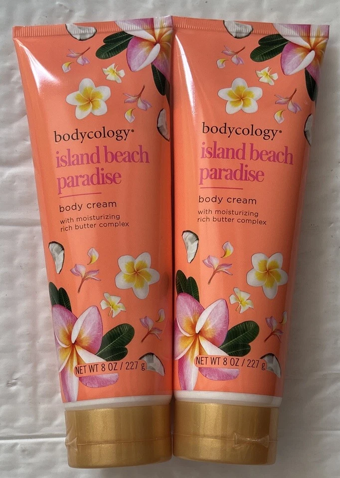Bodycology 8 Oz Island Beach Paradise Moisture Rich Butter Body Cream Lot Of 2 - Image 1 of 1