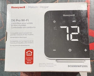Honeywell D6 Pro Controller senza condotti Wi-Fi DC6000WF1001 nero nuovo in scatola - Foto 1 di 2