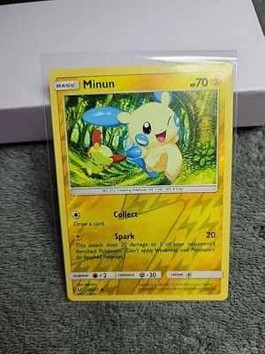 Minun 34/73 Reverse Holo Good Condition 2017 Fast Shipping  - Image 1 of 4
