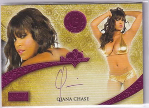 Benchwarmer 2021 GOLD Edition Autograph Card Qiana Chase PINK Variant - Picture 1 of 2