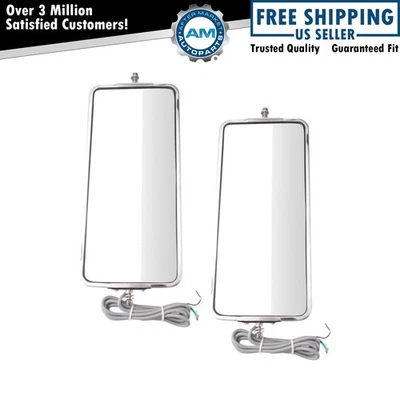 Juego de espejos retrovisores manuales, con calefacción, con carcasa señal de giro para Chevrolet Ford HD Foto 1 de 3