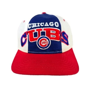 Vintage Starter Chicago Cubs Tri-Power Adjustable SnapBack Hat 90s MLB - Picture 1 of 17