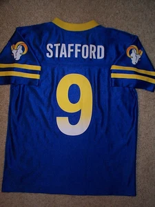 *IRREGULAR* LA Rams MATTHEW STAFFORD nfl Jersey YOUTH KID BOYS (L-LARGE 12-14) - Picture 1 of 3