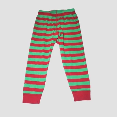 Pantalones Hanna Andersson EE. UU. 3 Niños 100% Algodón Orgánico Navidad Rojo Verde Rayas  Foto 1 de 4