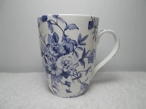 McIntosh Always In Bloom White & Blue Flowers Fine Bone China Coffee Tea Cup Mug - Picture 1 of 6