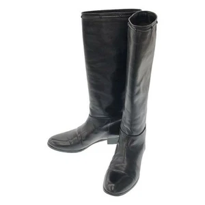 BRUNOMAGLI BRUNO MARI | LEATHER LONG BOOTS 35 1 2 BLACK WOMENS Used KLDR-0 - Picture 1 of 8