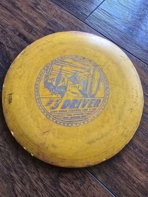 #3 FLYER PDGA Yellow Frisbee Disc Golf Long-Range Straight-Line Driver - Image 1 of 2