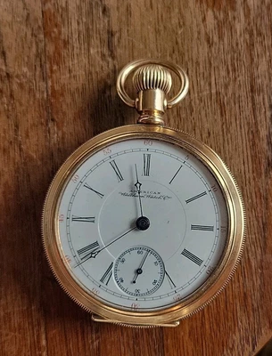 WALTHAM 18s 15j Modelo 1883 P.S. 1892 Reloj Bolsillo BARTLETT En Estuche J BOSS 14K GF Foto 1 de 4